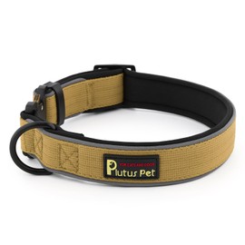 PLUTUS PET Collar Táctico para Perro, Reflectante, Collar para Perro Resistente Ajustable, Suave Acolchado Y Cómodo, para Perros Pequeños, Medianos Y Grandes