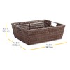 Whitmor Java Rattique Shelf Storage Tote Basket, 1 Count (Pack