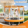 ZCMHAXJ 55" Trampoline for Kids with Enclosure, 440lbs Capacity Indoor