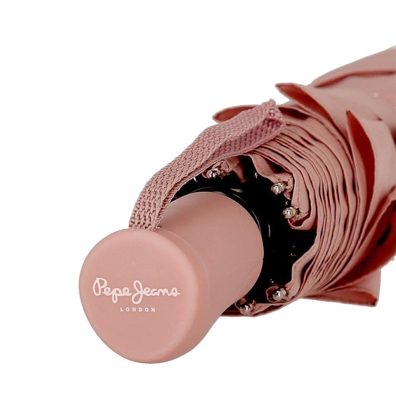 Pepe Jeans Macy Folding Umbrella Polyester with Aluminium Stick Pink