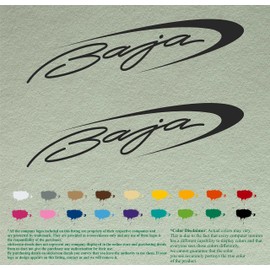 Pair of Baja Boats Compatible Replacement Decals Vinyl Stickers Boat Outboard Motor Set of 2 (36", Black 070)