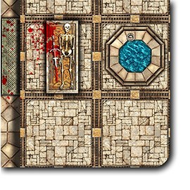 Dungeon floorplan coasters in gift box