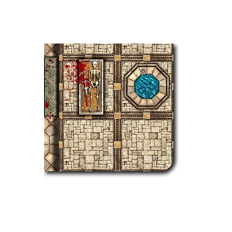 Dungeon floorplan coasters in gift box