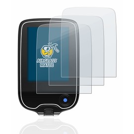 BROTECT 3 x Anti-Glare Tempered Glass Film Compatible with Freestyle Libre 2 Protective Glass Protective Film Matt [Extremely Scratch-Resistant 9H, Anti-Reflection