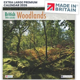 ALLTRADE Calendar 2026 British Woodlands Premium Large 2026 Calendar UK Holidays MADE IN BRITAIN® with Solar Energy on FSC® Paper Photos by ARCHIE MILES Supports Tree Planting Great Gift