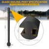 VoTwoofv Round Glass Railing 35.8",304 Stainless Steel Glass Balustrade Post