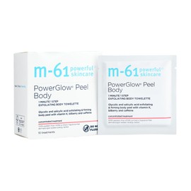 m-61 PowerGlow Peel Body | Exfoliating Body Towelette With Glycolic And Salicylic Acid. 1 Minute, 1 Step - 10 Treatments