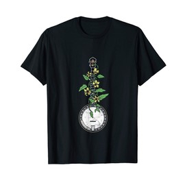 Banjo Vine & Flowers Vintage Artistic Acoustic Music Design T-Shirt