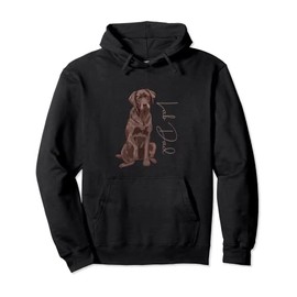 Men's Lab Dad Dog Chocolate Labrador Retriever Lab Pullover Hoodie