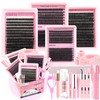 YIDUO 994Pcs Lashes Clusters Kit 60D/80D/100D Volume False Eyelash Extensions
