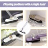 Multi-Function Rotating Crevice Cleaning Brush for Bathroom, Hard Bristle Crevice