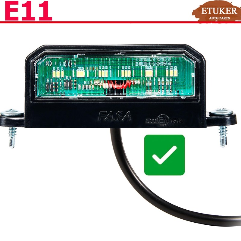 ETUKER 2 x License Plate Light LED 12 V 24