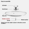 Glass Lid for Frying Pan, Tempered Replacement Cover Compatible with