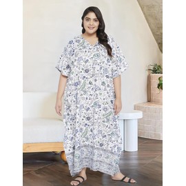 Gypsie Blu Ropa larga de verano para mujer, caftán, para playa, talla grande, vestido kimono, ropa de playa para niñas, Blanco, Talla única Más