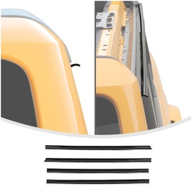 Linskip Door Window Curved Rain Guards Compatible with 2021-2025 4 Door Ford Bronco & Bronco Raptor, Full-Size Side Window Deflectors with Freedom Panel Compatibility, Exterior Accessories