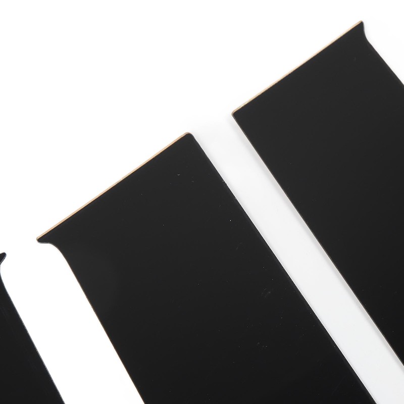 6Pcs B Pillar Posts Trim Glossy Black Firm Paste Exterior