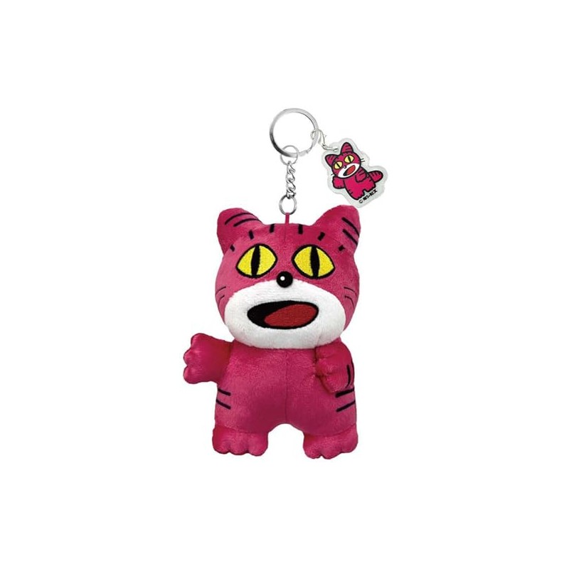 SK Japan 16919 Tabekko Animal Nuigurumi Key Ring, Cat Acrylic