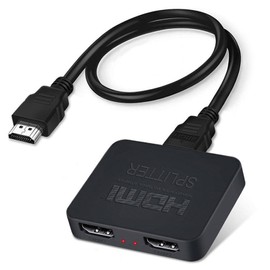 OIHCAZ HDMI Splitter for Dual Monitors, HDMI Splitter Extended Display, 4K@30Hz Mirroring for Home Theater/Gaming/Office, Dual HDMI Adapter for 2 Monitors, USB-Powered, No Lag, Plug & Play