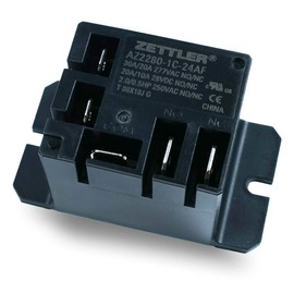 Zettler Mini Power Relay AZ2280-1C-24AF 30A 277VAC 28VDC -Universal 24 AC Volt