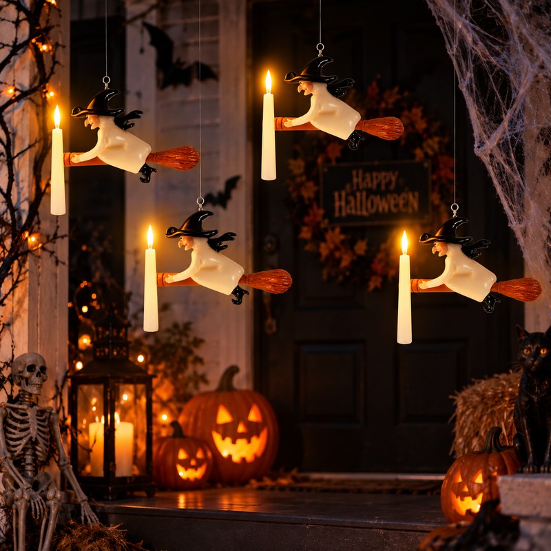 Floating LED Candles with Magic Wand – Warm Flickering Flameless
