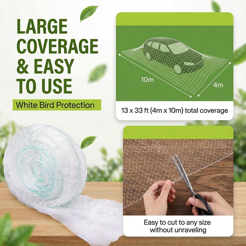 GWHOLE 33 x13 Ft Garden Netting for Tree and Plant