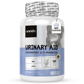 Animigo Urinary Aid for Dog - D Mannose Powder, Marshmallow Root, Cranberry, Astragalus, Liquorice Root Powder & Nettle Leaf Extract with 120 Dog Urinary Tract Health Tablets - Bladder Support for Dog