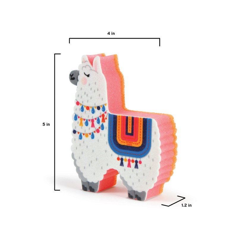 Genuine Fred, SPIT Shine, Llama Kitchen Sponge, Multicolor