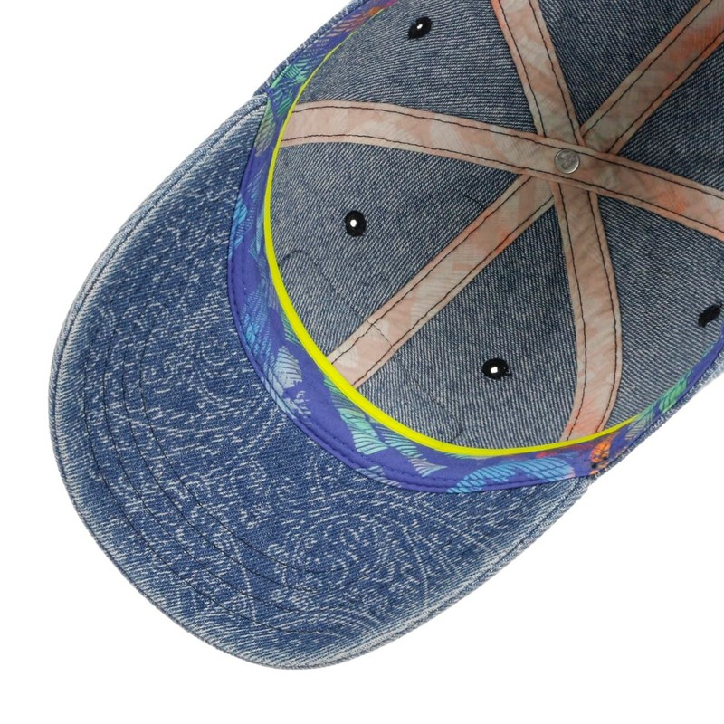 Stetson Denim Paisley Baseball Cap 100% Cotton Women Men, denim,