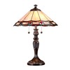 Dale Tiffany TT101081J Aldridge Peacock Table Lamp, Antique Bronze