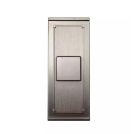 Defiant Wireless Battery Operated Doorbell Push Button, Brushed Nickel