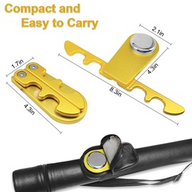 MoyanSuper Pool Stick Holder - Portable Cue Stick Holder Weighted 4-Cue Pool Claw Cue Holder for Billiard Table, Golden