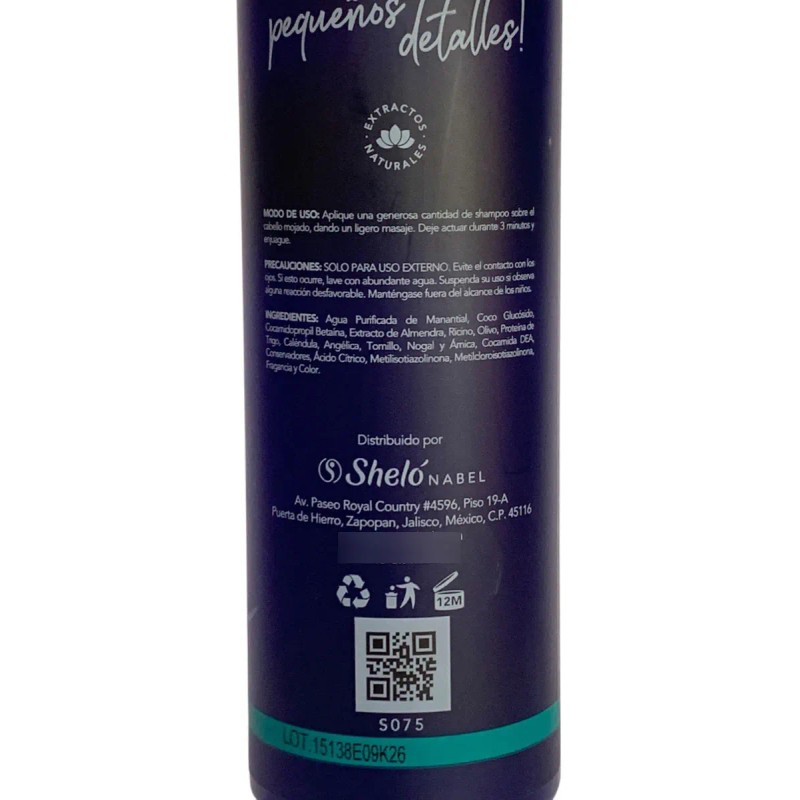 Shampoo Tipo Aceite Oso Shelo Nabel 530ml