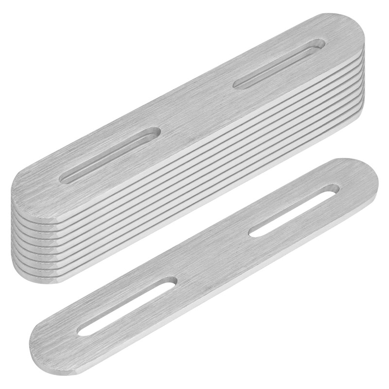 YIDU69Q 10 Pcs 6" Flat Straight Brace, Stainless Steel Adjustable
