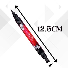 Delineador De Ojos 2 En 1 Sello Waterproof Eyeline Make Up - Indeleble Waterproof Eyeliner - delineador de Ojos de Colores (Corazon - Negro)