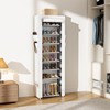 VILICK Shoe Rack with Cover Narrow Shoe Rack Organizer with