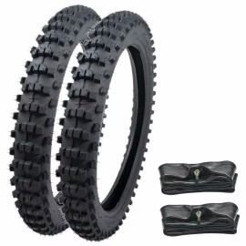 Unbranded 70/100-17 Front Rear 90/100-14 Tire Tube 17" 14" Ties set for pit Bike YZ85 KX85