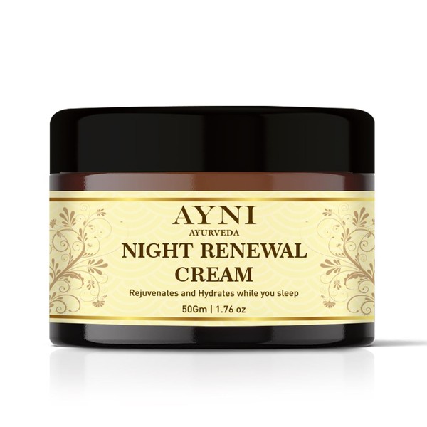 AYNI AYURVEDA Night Renewal Face Cream with Manjistha, Grape Seed