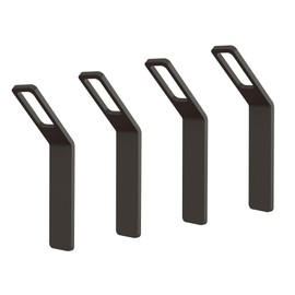 YOUS® Premium Coat Hooks / Bathroom Hooks Set of 4 Captain Hook (Deep Black)