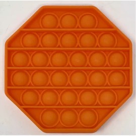 RiteAV Fidget Silicone Sensory Toy Orange Octagon