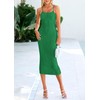 PRETTYGARDEN Women's 2025 Summer Sleeveless Bodycon Dress Textured Back Slit