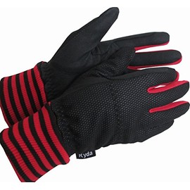 Ryda Ladies Lined Thermal Winter Horse Riding Gloves Windproof 3 Sizes New (Red, Medium)