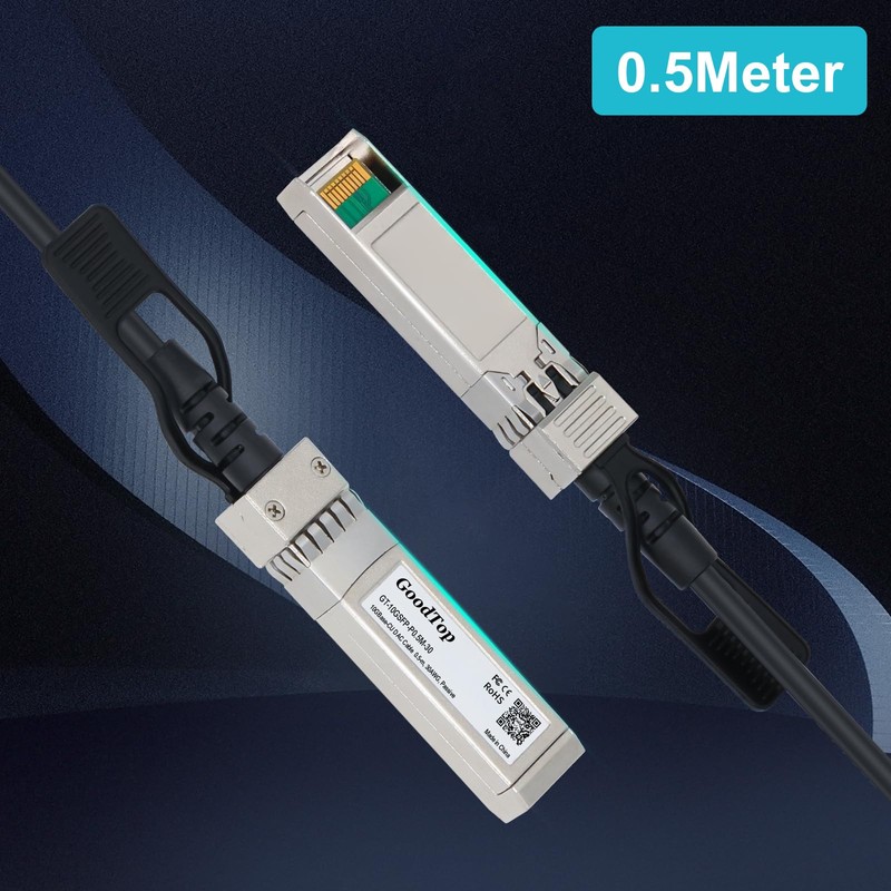 GoodTop 10G SFP+ Twinax Cable, Direct Attach Copper(DAC) Passive Cable,