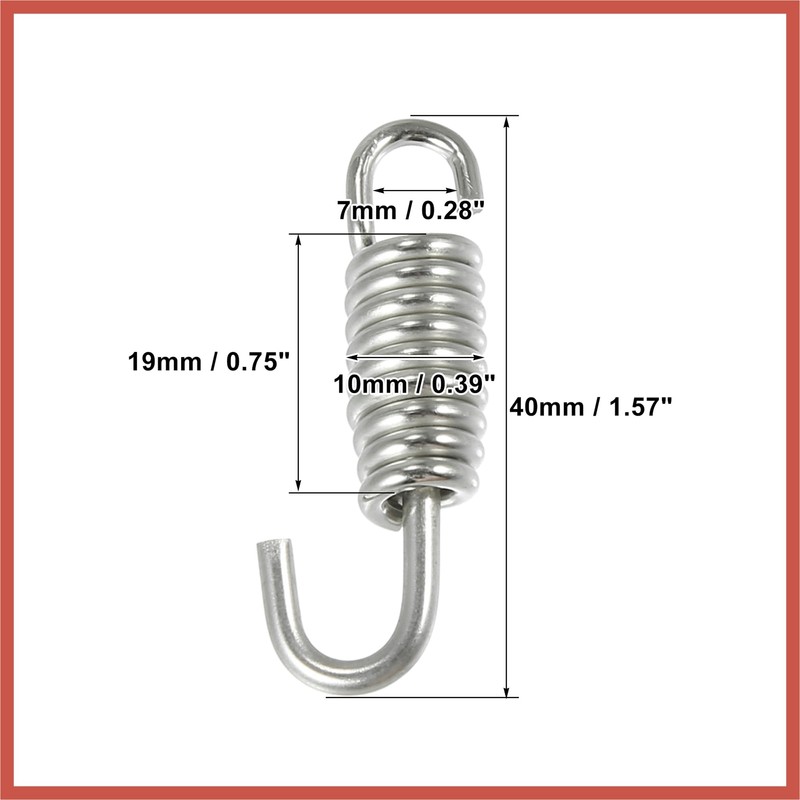 ACROPIX Motorcycles Universal Exhaust Pipe Spring 40mm 1.57" Stainless Steel