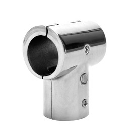 Marine Rail Fittings, 1 Inch/25.4mm Stainless Steel Boat Railing Hardware with 90 Degree T Tee Shape, Polished Tube Pipe Connector Split Grade Handrail Replace for Heavy Duty Boat, Yacht Deck, 1PC
