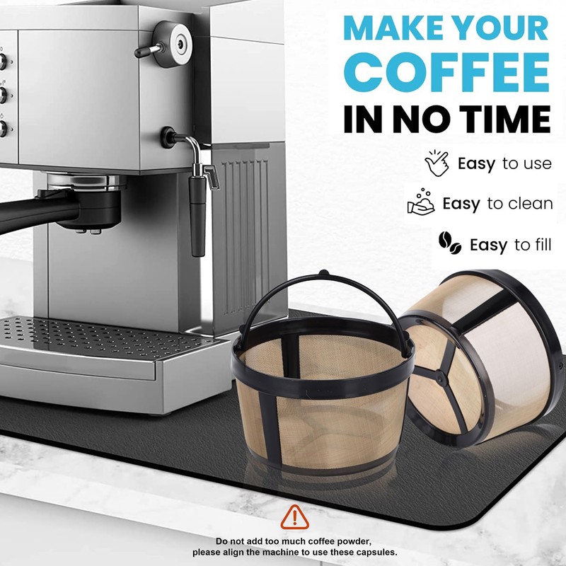 HESSION Permanent Coffee Filter 8-12 Cup Basket Fits Mr Coffee