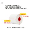 Papel Térmico Megafax de 80 x 70 mm, Pack de