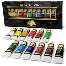 Myartscape Acrylic Paint Set - 12 x 21ml tubes - Lightfast - Heavy Body - Rich Pigments - Great Tinting Strength - Acrylic Painting Supplies for Artists and Beginners - Premium Quality Paints