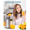 Electric Citrus Juicer Squeezer, Reemix Powerful Orange Juicer with Zine