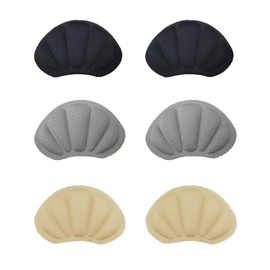 Liiqin 6 Stück 3 Paar Fersenpolster,fersenschutz,fersenpolster schuhe,Fersenkissen selbstklebend,High Heel Pads für Schuhe Erhindert Abrieb und Blasen,Fersenpolster für Damenschuhe und Herrenschuhe