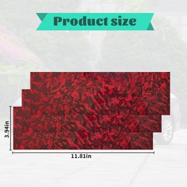BLAKAYA Compatible with 11.8" x 4" Bowtie Emblem Wrap Kit for Chevy Logo Overlay Vinyl Wrap with Spatula and Cutter 3 Pcs Red Forged Carbon Fiber